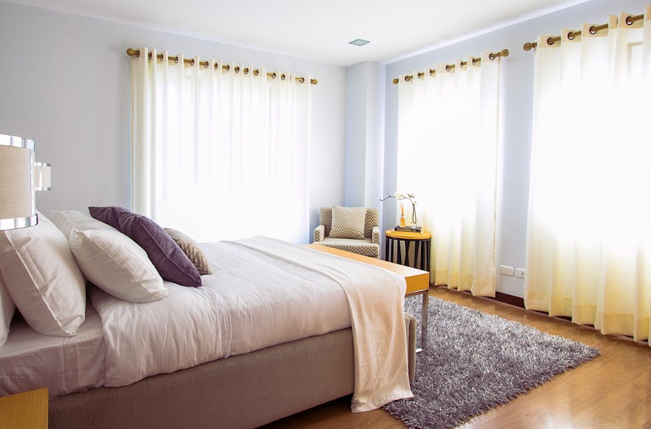 Bright bedroom with natural light