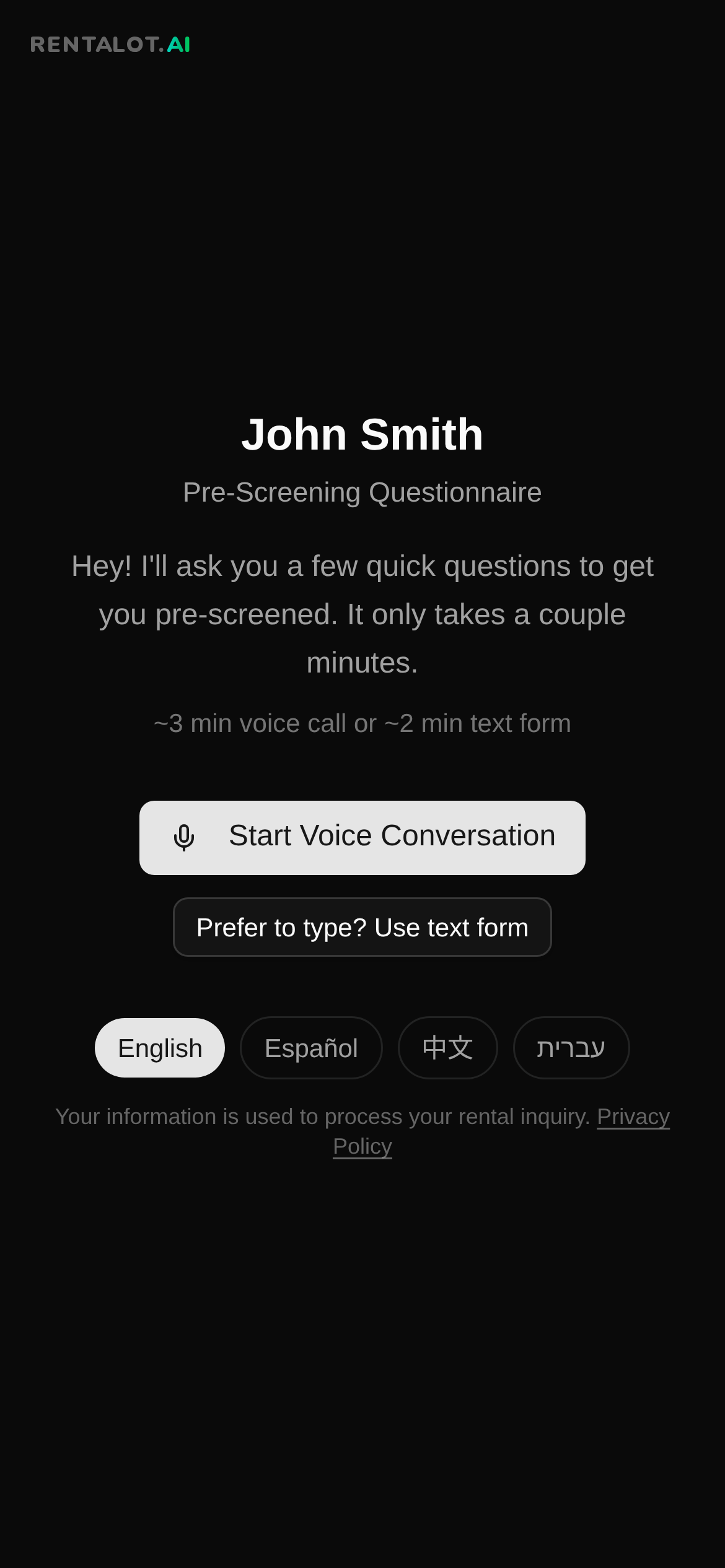 Pre-screening on mobile